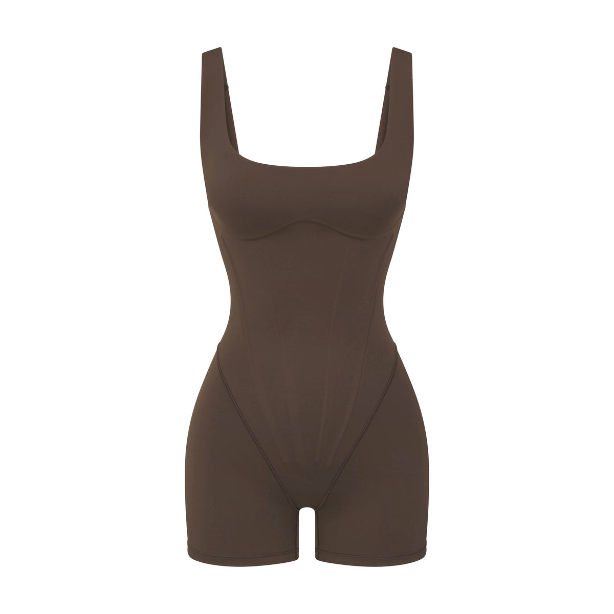 NikeSKIMS MATTE CORSET 2" ONE PIECE | DARK SEPIA
