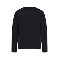 HEAVYWEIGHT COTTON MENS RELAXED LONG SLEEVE T-SHIRT | OBSIDIAN