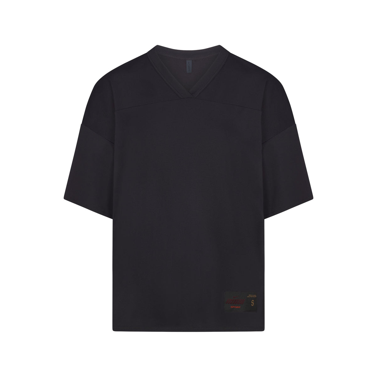 NikeSKIMS AIRY V-NECK OVERSIZED TOP | OBSIDIAN