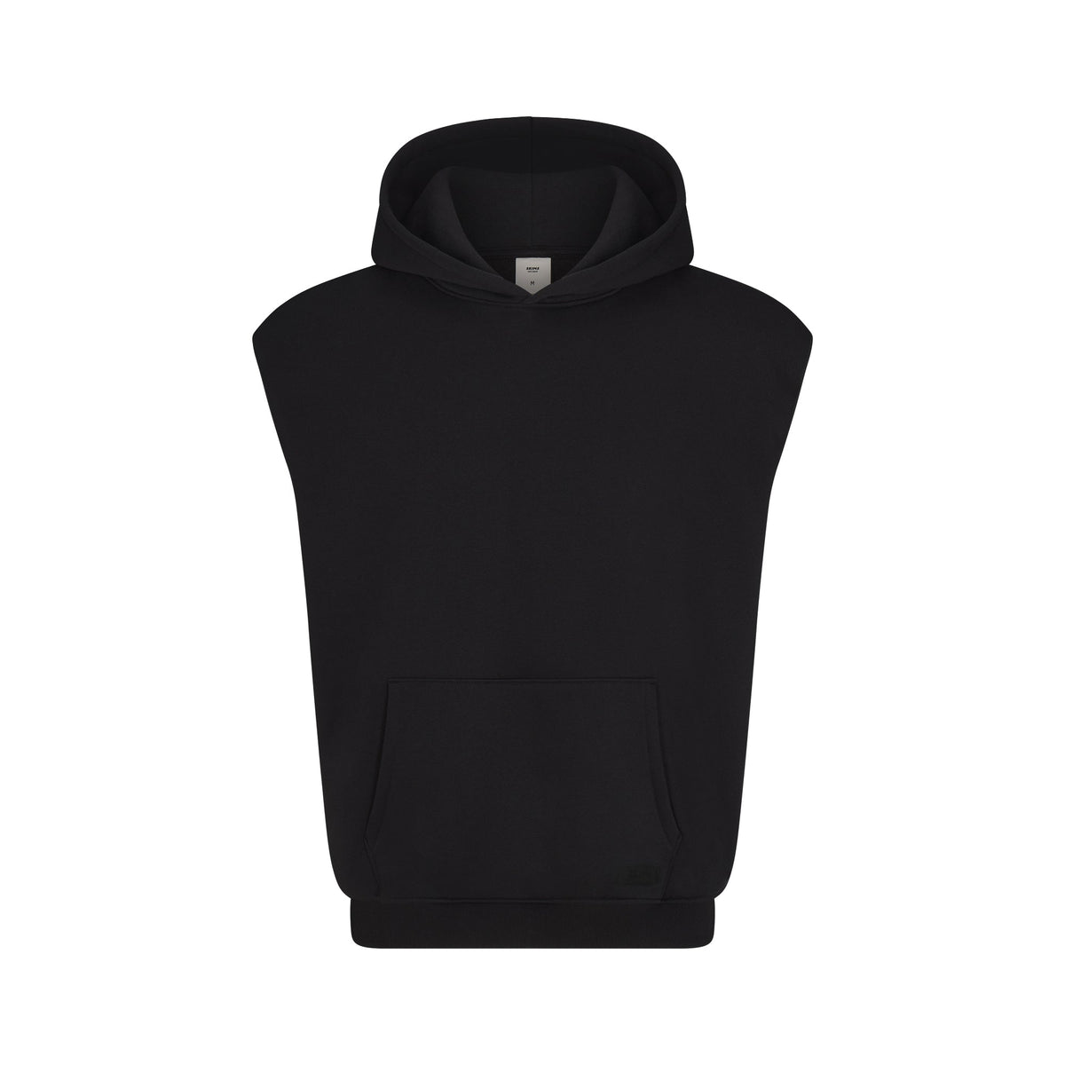 FLEECE LOUNGE MENS SLEEVELESS HOODIE | WASHED ONYX