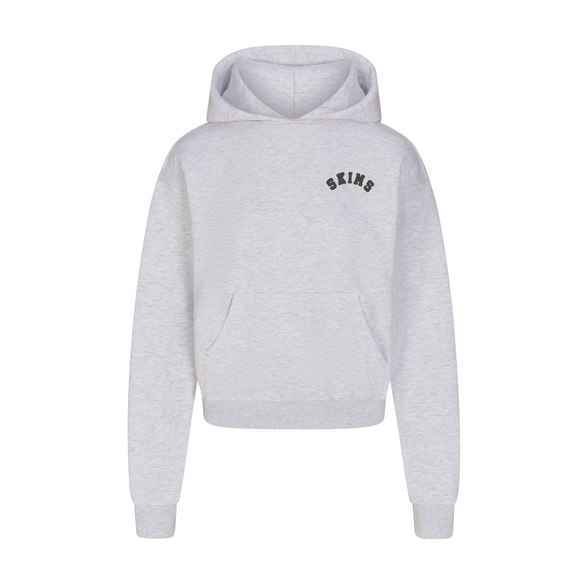COTTON FLEECE LOGO CLASSIC HOODIE | LIGHT HEATHER GREY WITH ONYX LOGO