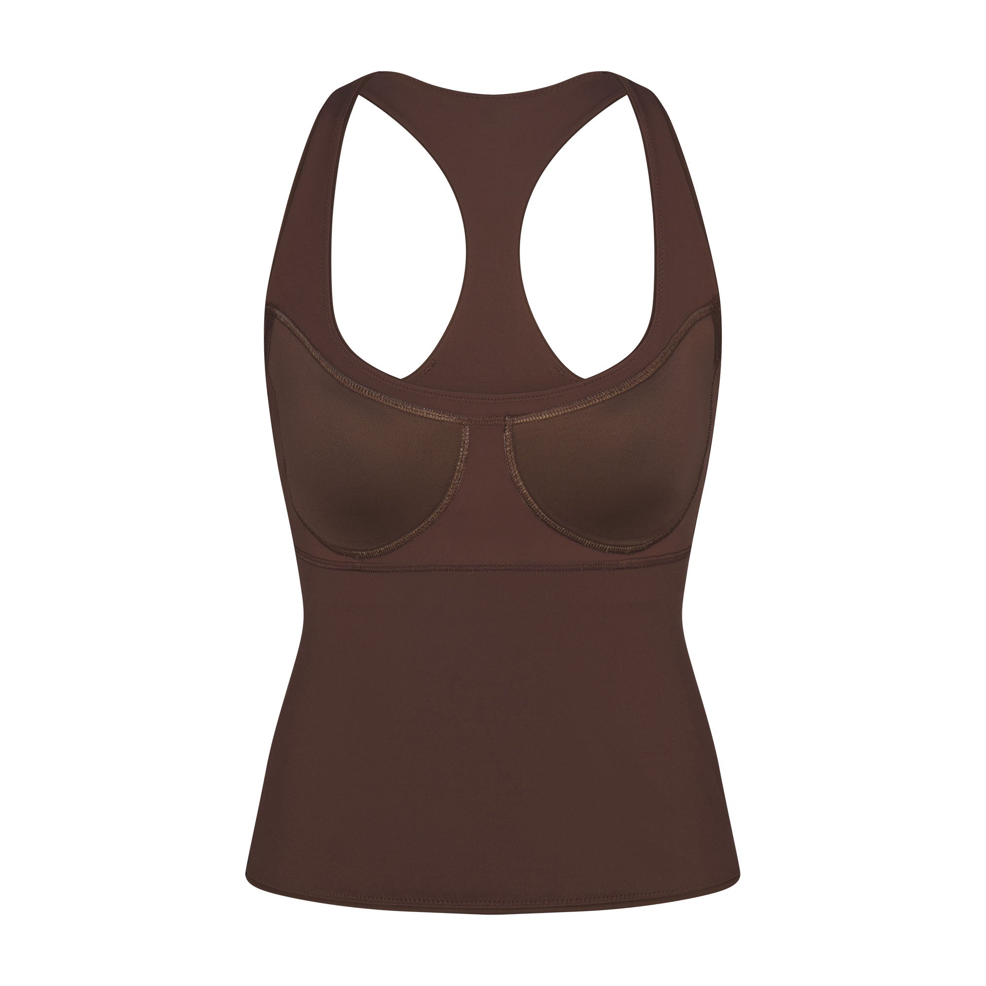 NikeSKIMS MATTE RACERBACK TANK | DARK SEPIA