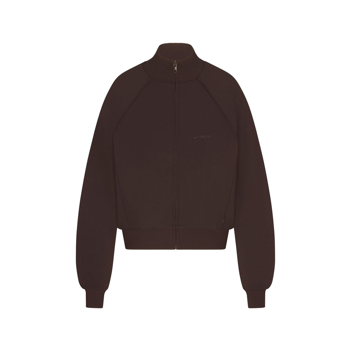 NikeSKIMS MATTE TRICOT TRACK JACKET | DARK ROAST