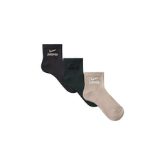 NikeSKIMS ACCESSORIES DRI-FIT™ QUARTER CREW SOCK 3-PACK | DARK TEAL MULTI