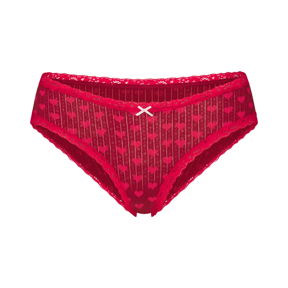 LIGHTWEIGHT COTTON POINTELLE LACE BRIEF | BRICK HEART HALFDROP