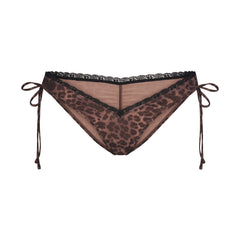 FITS EVERYBODY LACE MICRO TANGA | UMBER LEOPARD PRINT