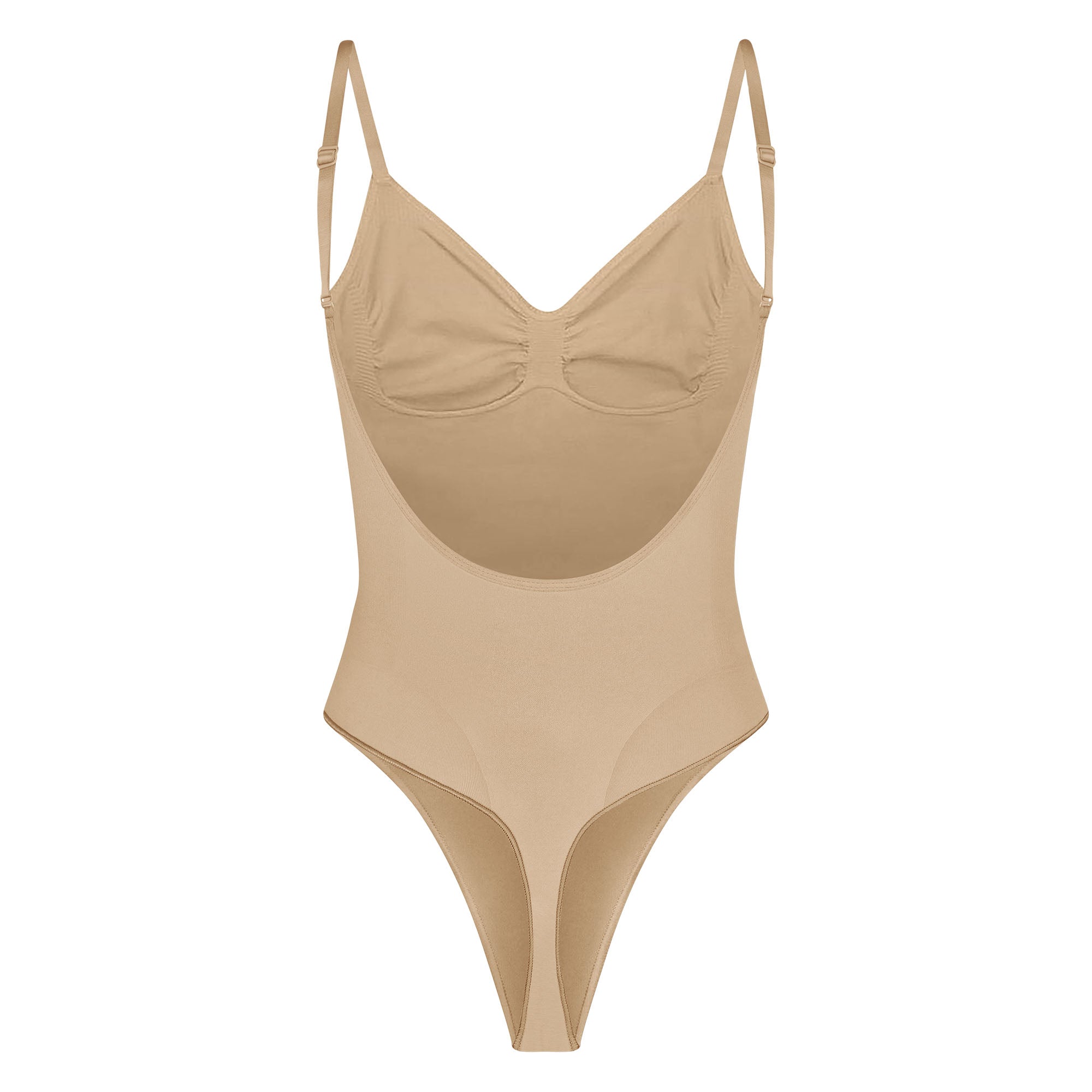 SEAMLESS SCULPT LOW BACK THONG BODYSUIT | CLAY