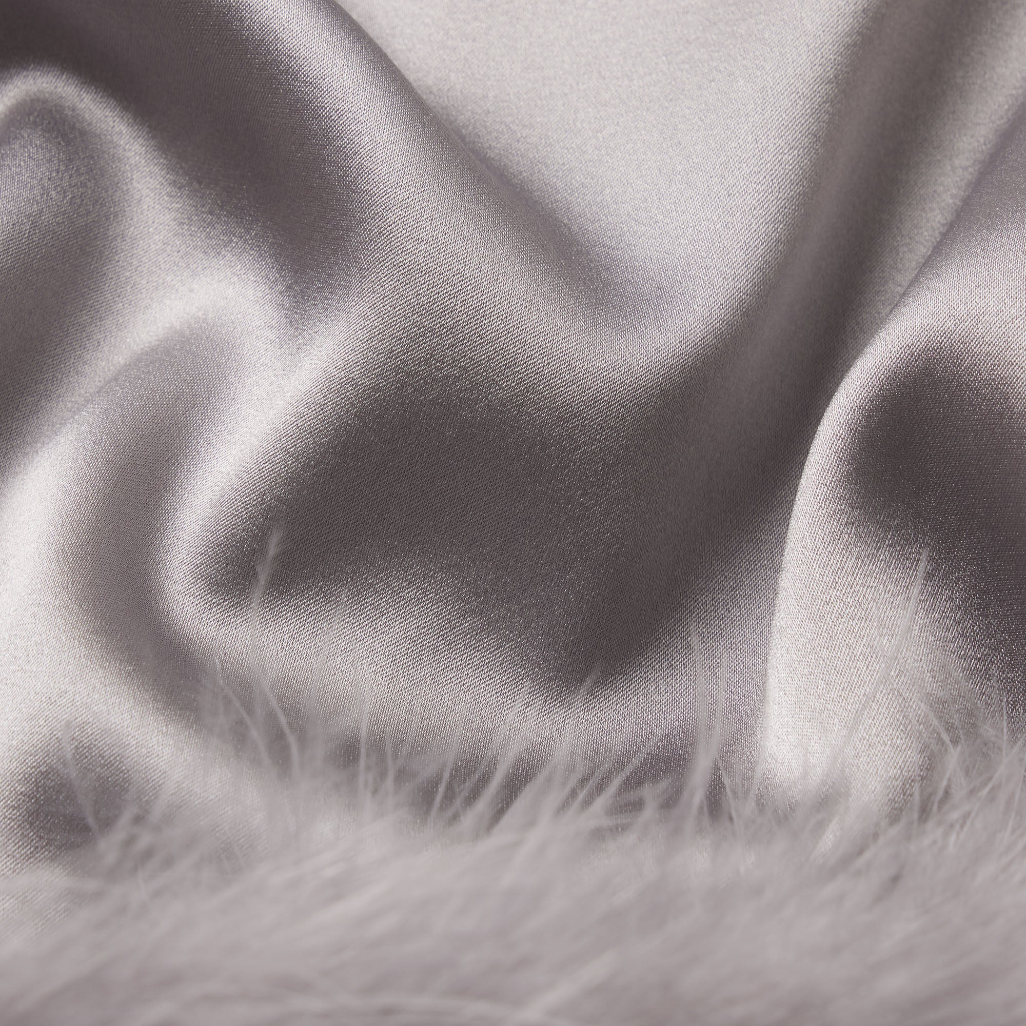 SILK FEATHER TRIM GLOVES | MIRROR