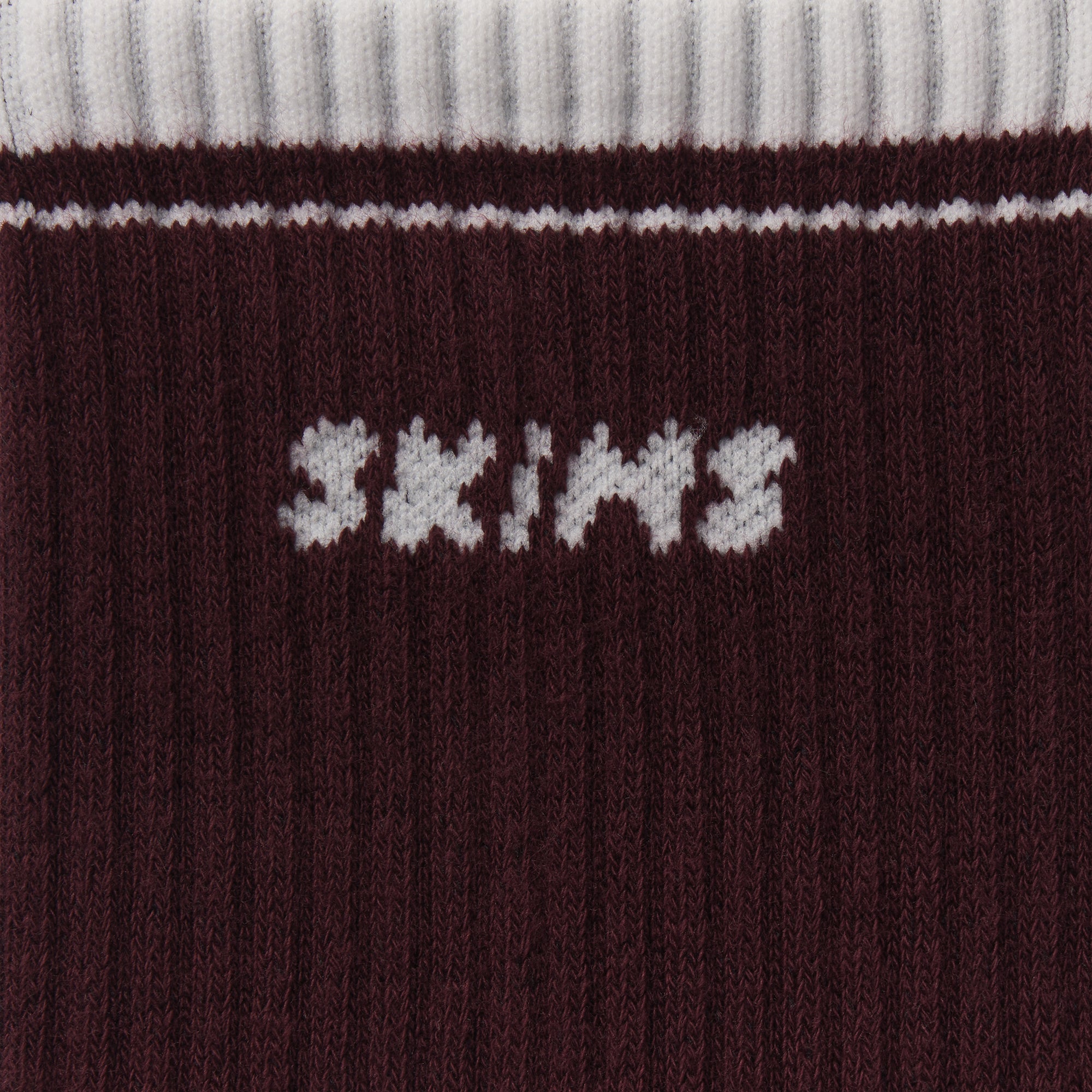 SKIMS SOCKS RIBBED CREW LOGO SOCK 3-PACK | CURRANT SNOW MULTI