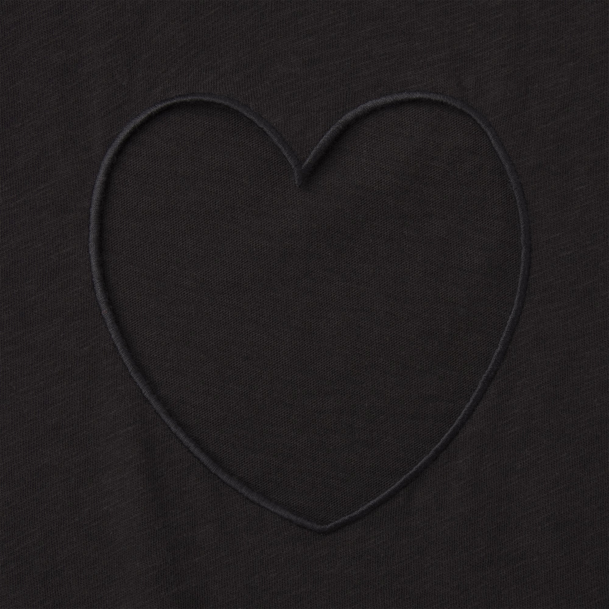 WORN IN JERSEY HEART BABY TEE | WASHED ONYX