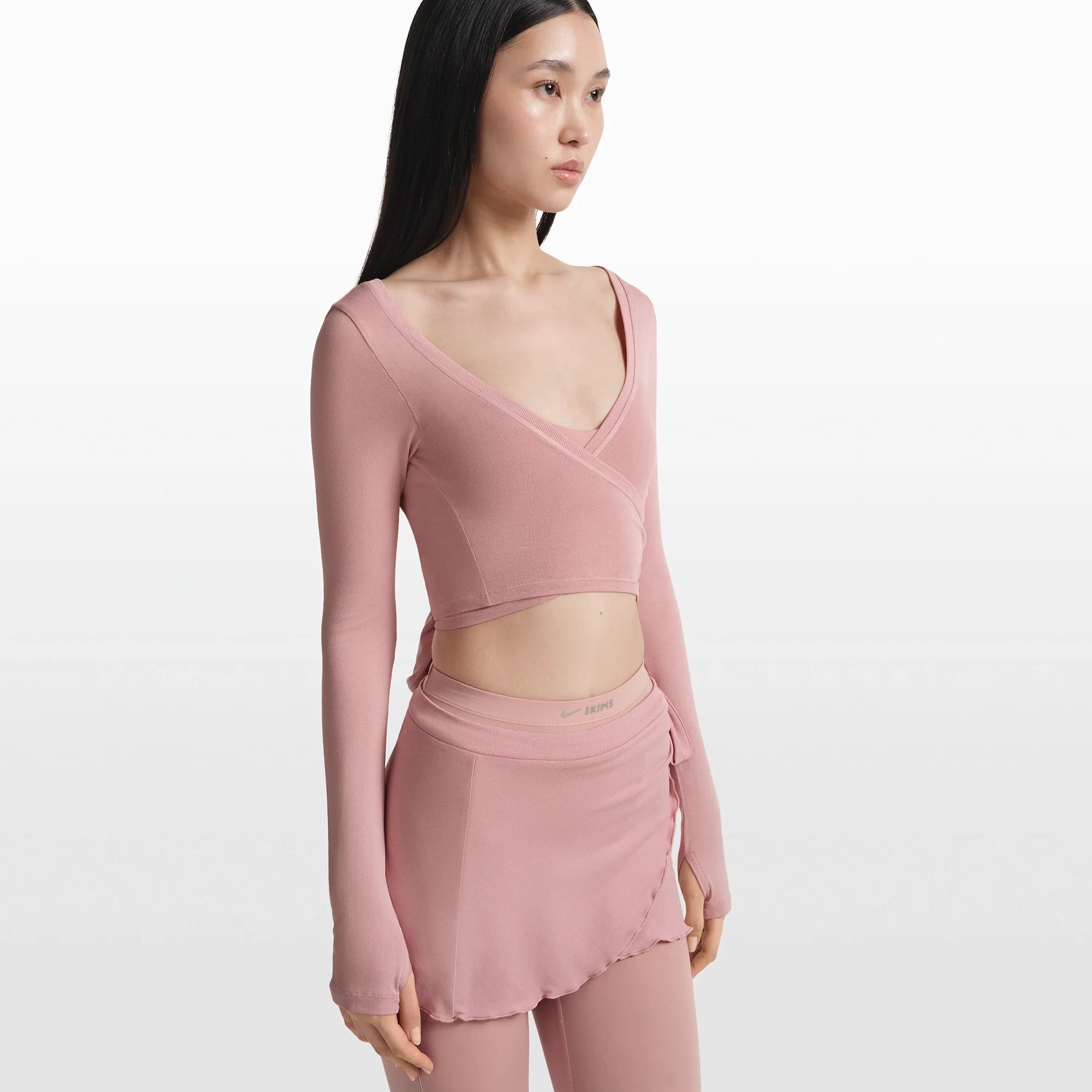 NikeSKIMS STRETCH KNIT WRAP SKIRT | HIMALAYAN