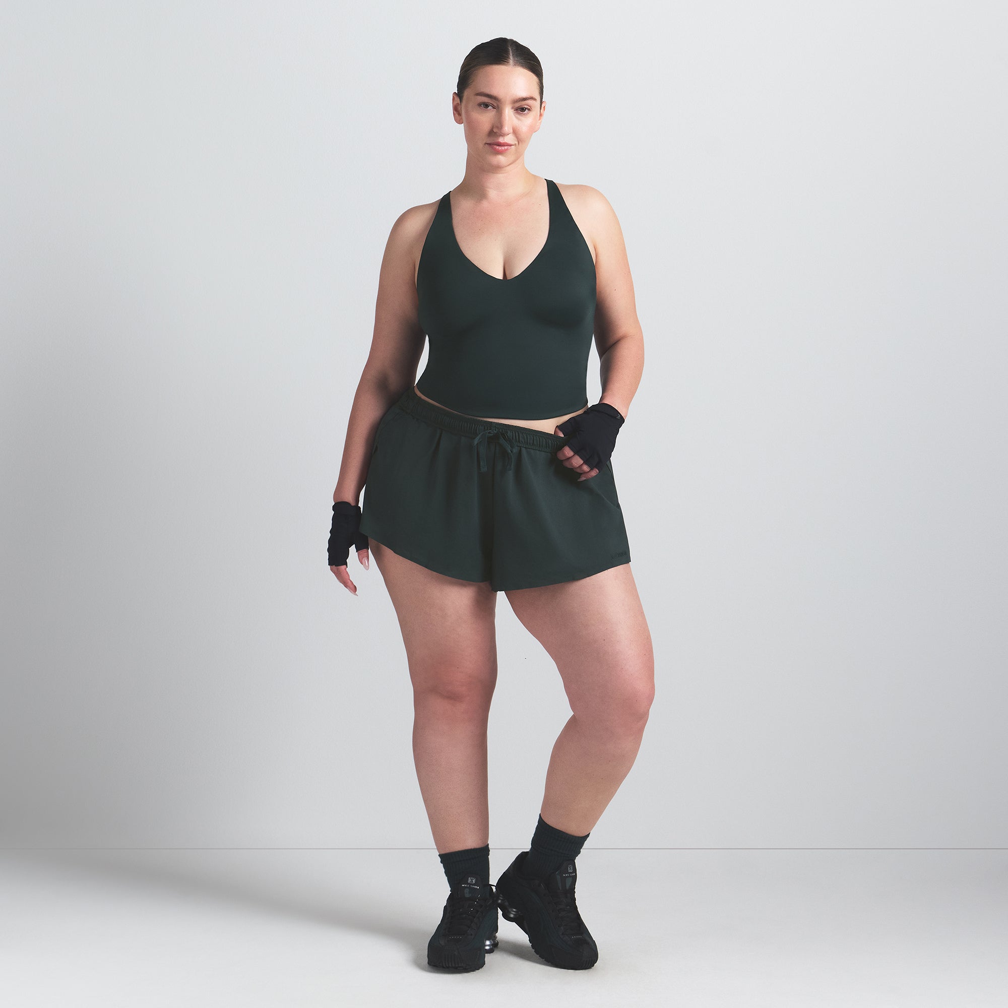 NikeSKIMS SHINE V-NECK TANK | DARK TEAL