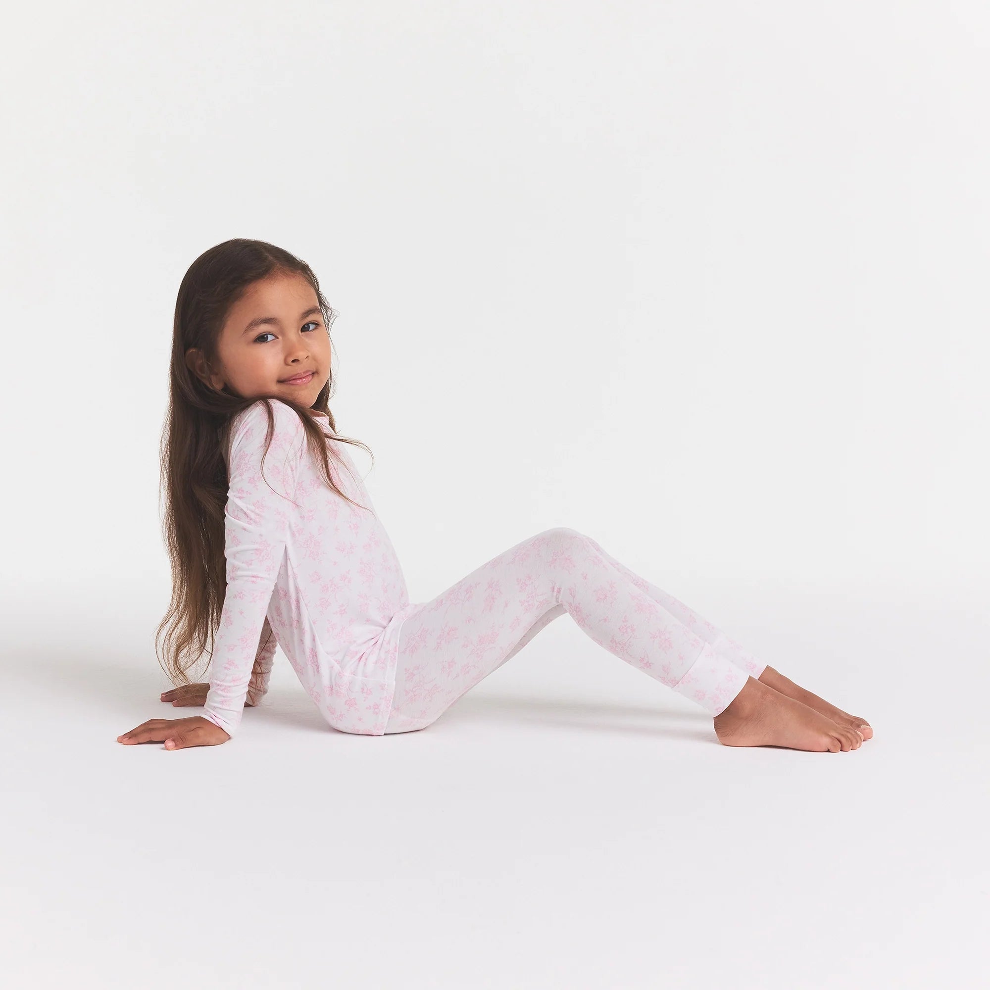 SKIMS SLEEP KIDS SLEEP SET | SNOW DELICATE FLORAL PRINT