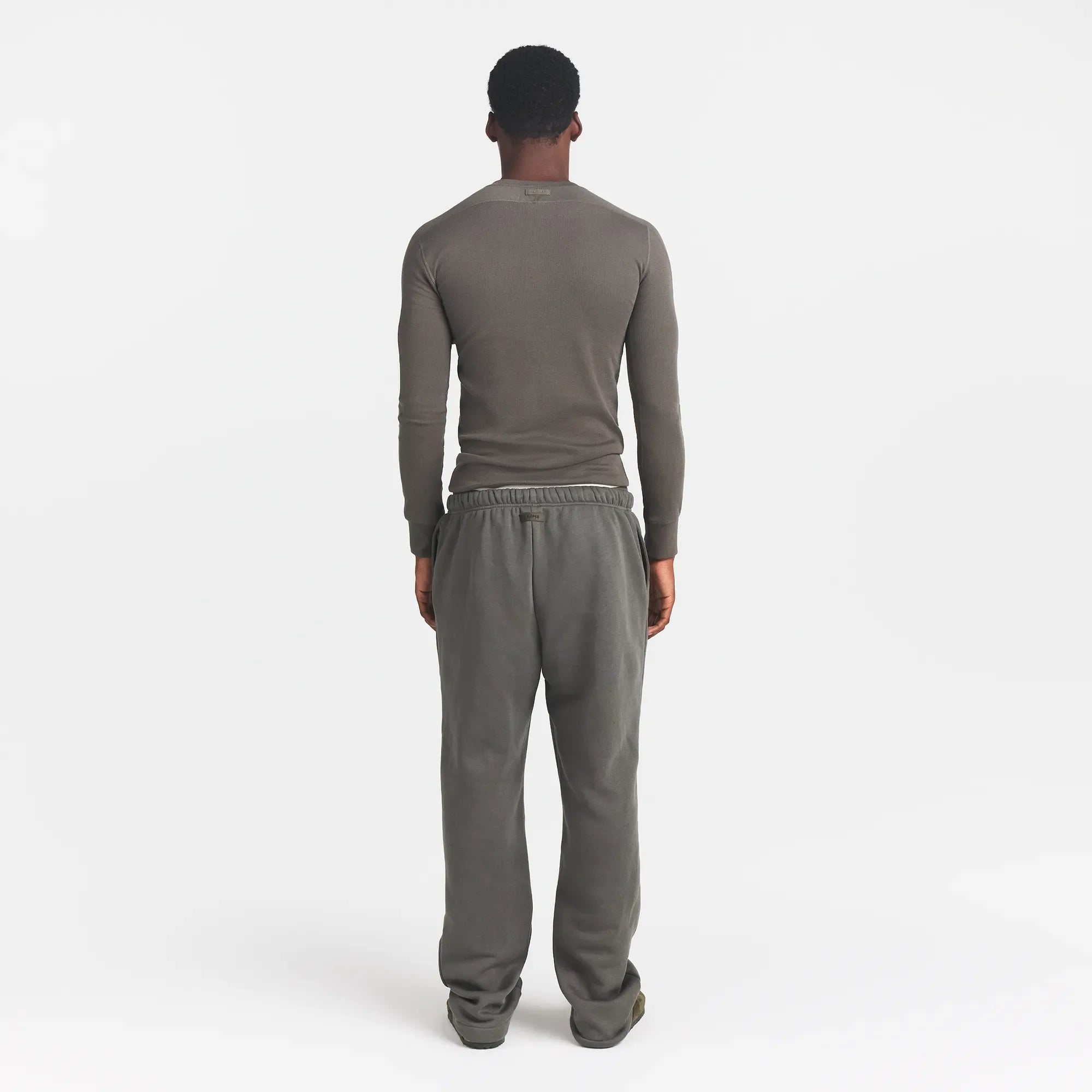 SKIMS COTTON RIB MENS HENLEY | JUNGLE