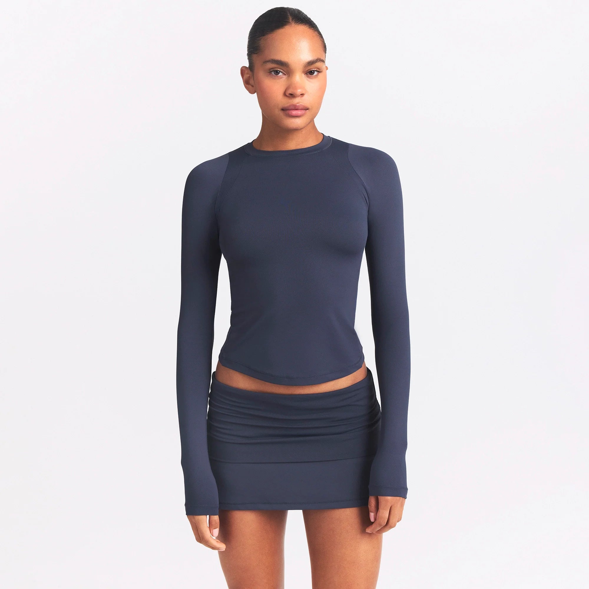 NikeSKIMS AIRY LONG SLEEVE CREW NECK TOP | DEEP ROYAL