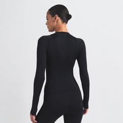 NikeSKIMS AIRY LONG SLEEVE CREW NECK TOP | OBSIDIAN