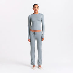NikeSKIMS AIRY LONG SLEEVE CREW NECK TOP | WASHED PACIFIC