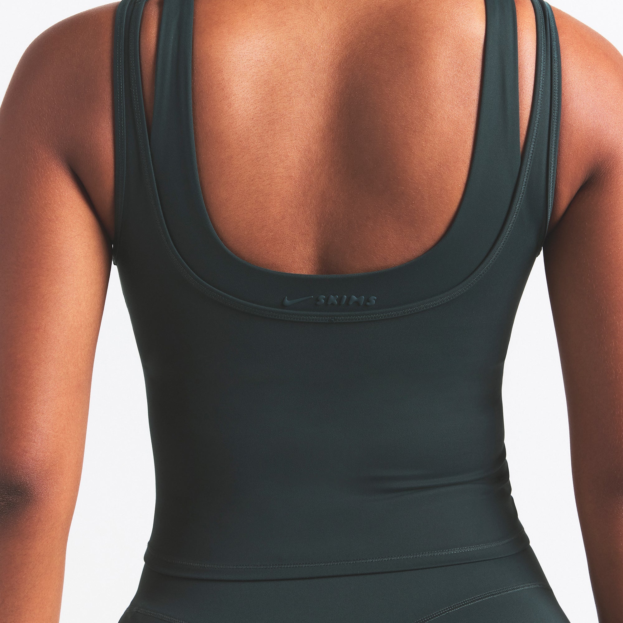 NikeSKIMS MATTE DOUBLE STRAP SCOOP TANK | DARK TEAL