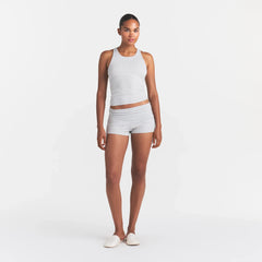 RIB SLEEP TANK | LIGHT HEATHER GREY