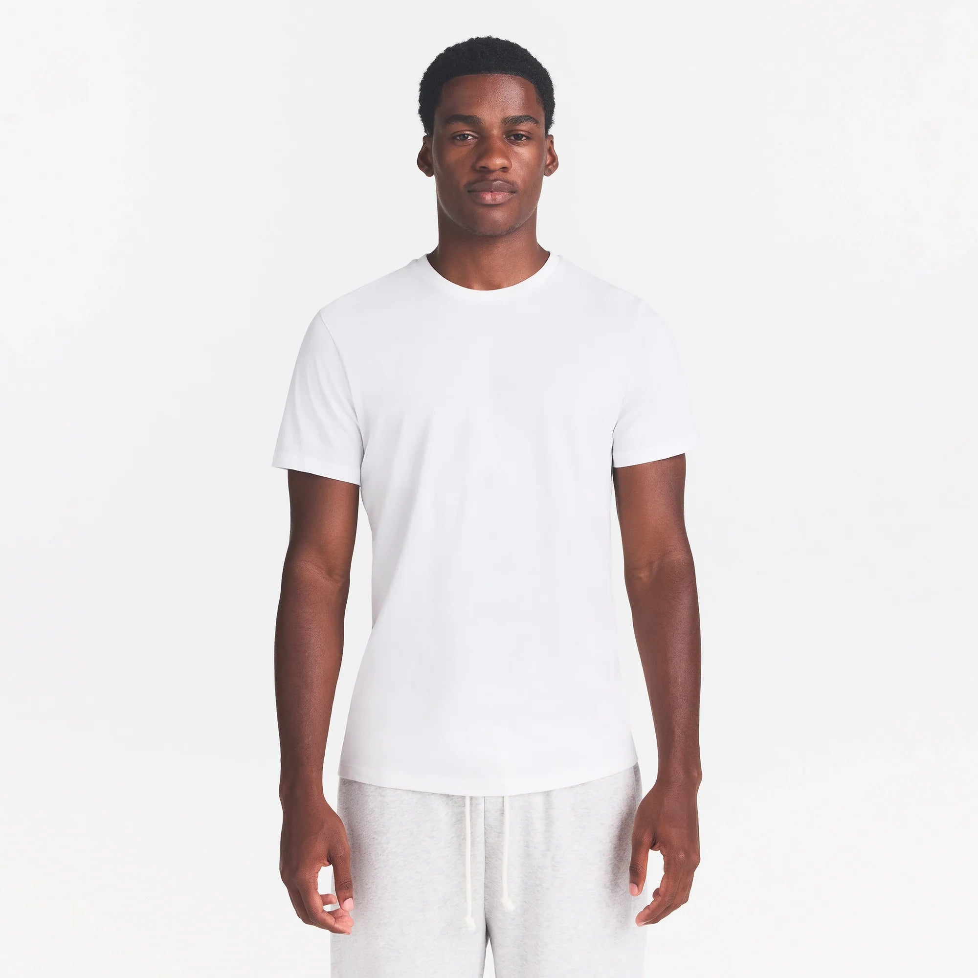 SKIMS COTTON MENS CLASSIC T-SHIRT | CHALK