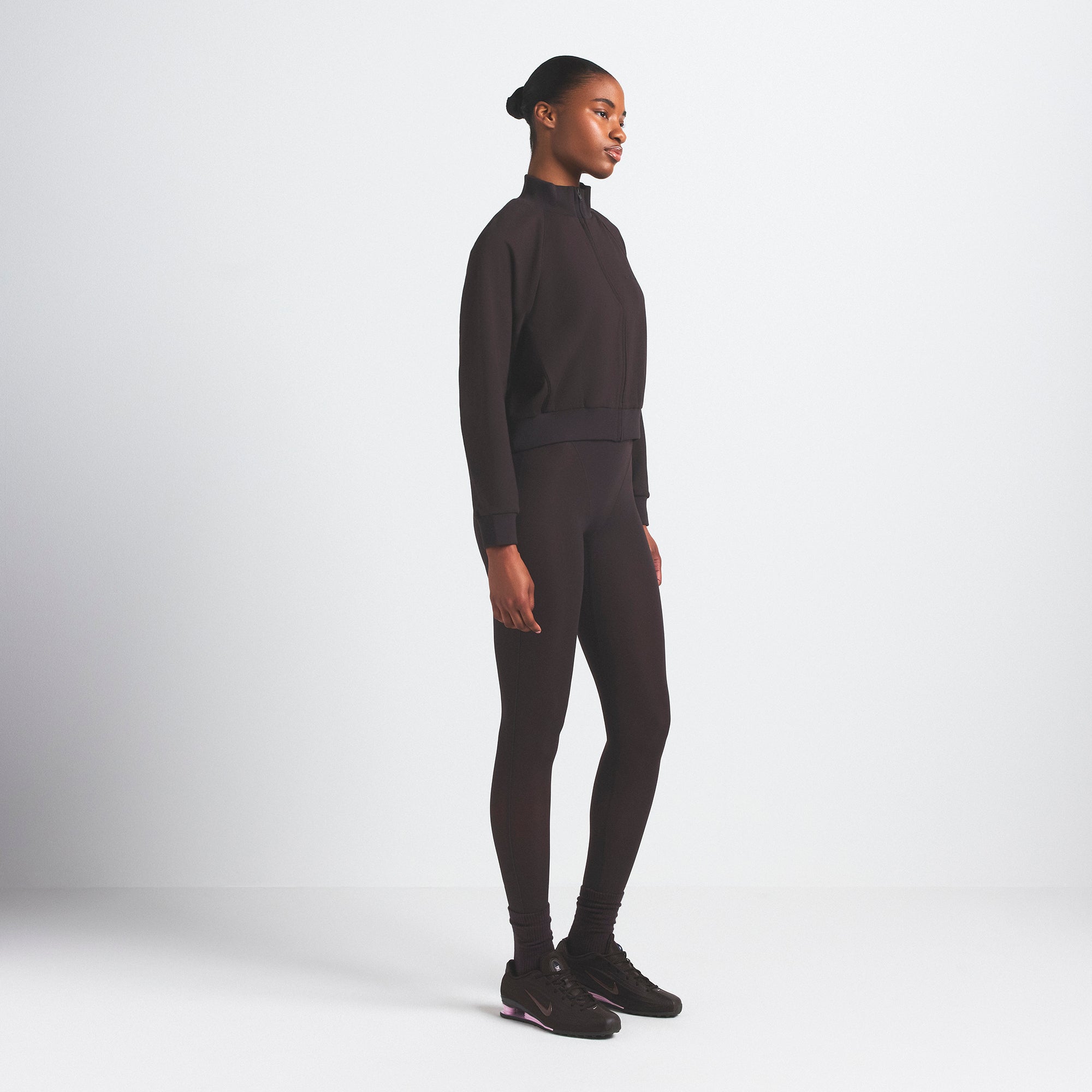 NikeSKIMS MATTE TRICOT TRACK JACKET | DARK ROAST