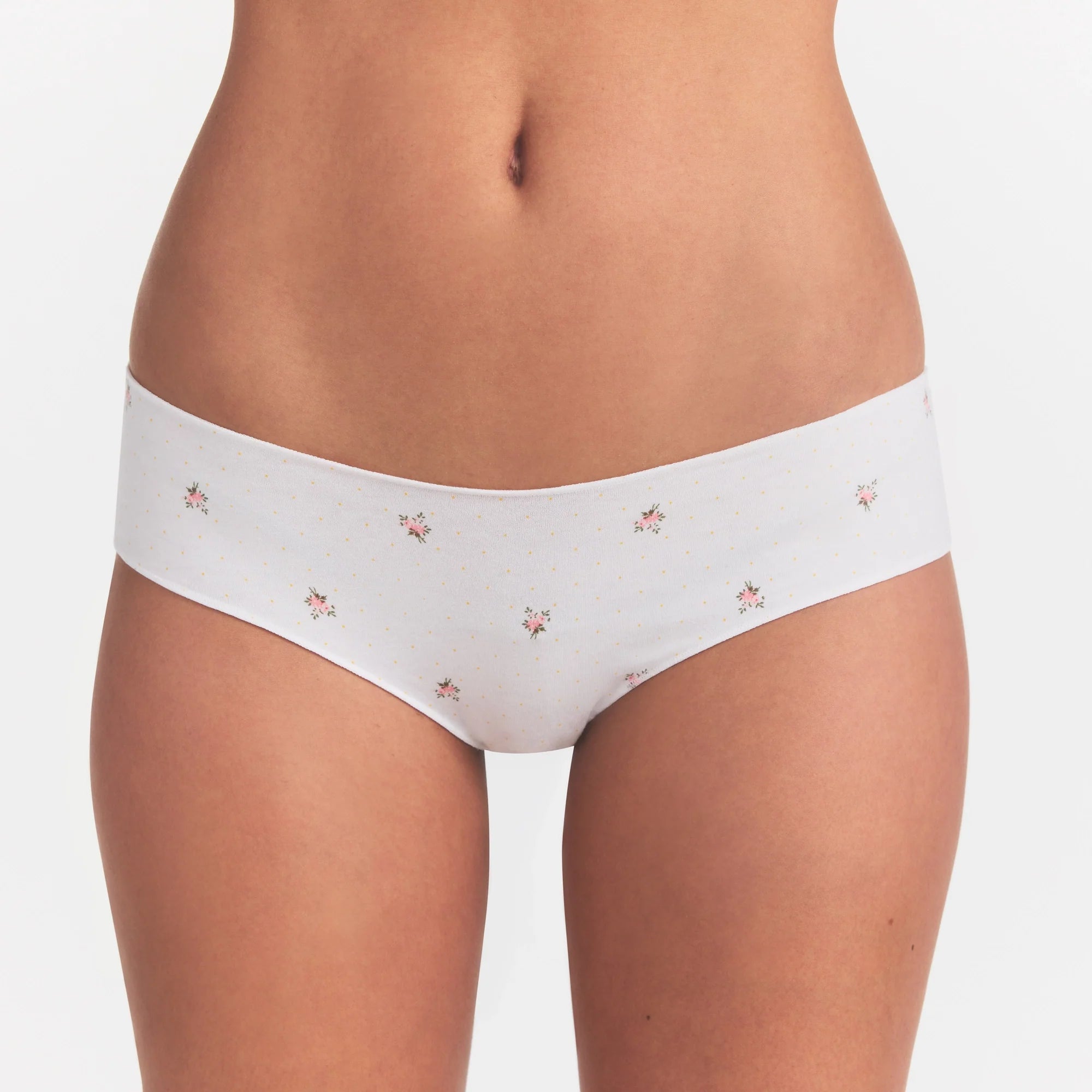 LIGHTWEIGHT COTTON RUCHED BACK HIPSTER 10-PACK | MICRO DOT FLORAL MULTI