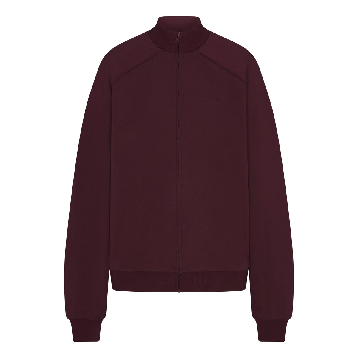 NikeSKIMS MATTE TRICOT OVERSIZED TRACK JACKET | CURRANT