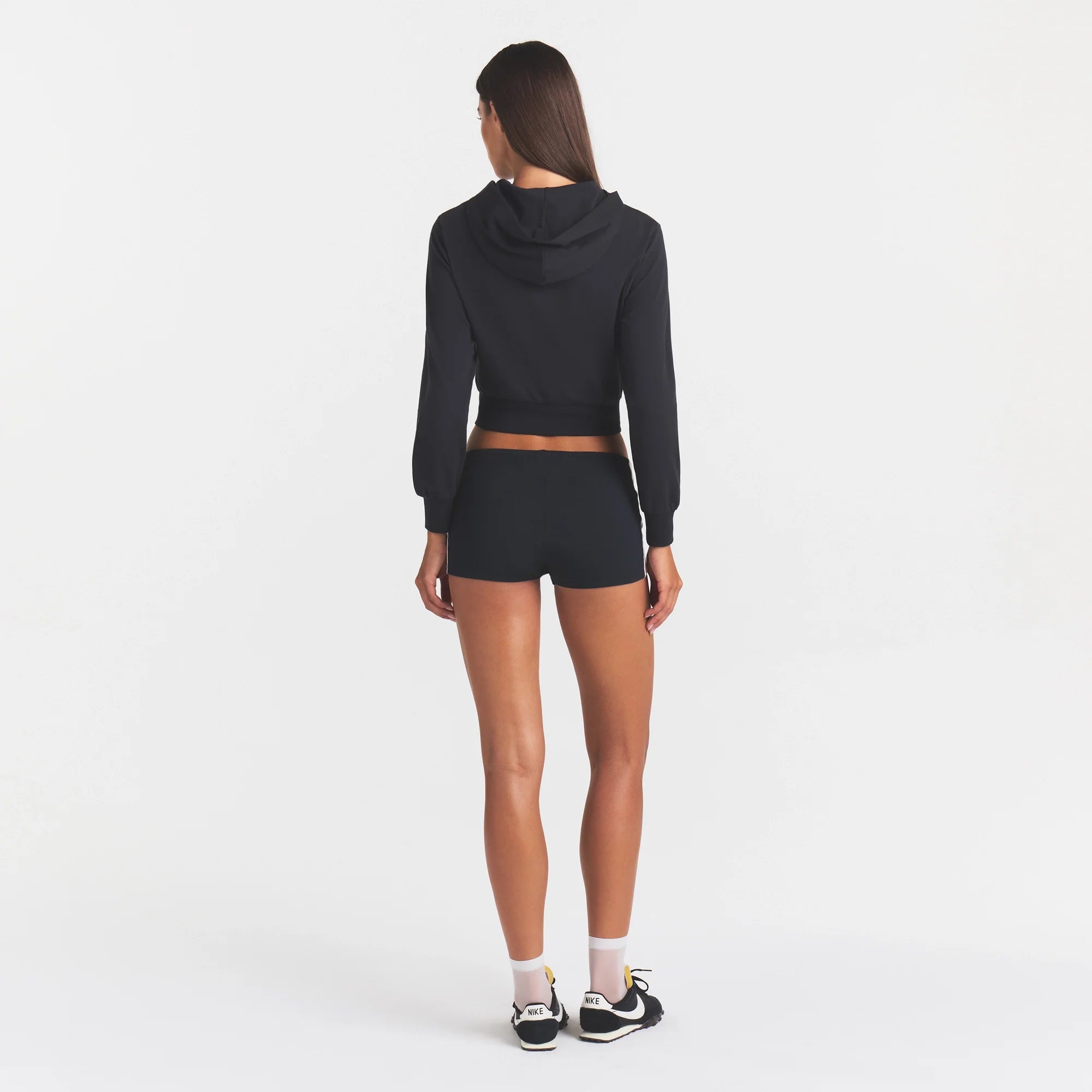 COTTON JERSEY ZIP UP HOODIE | SOOT